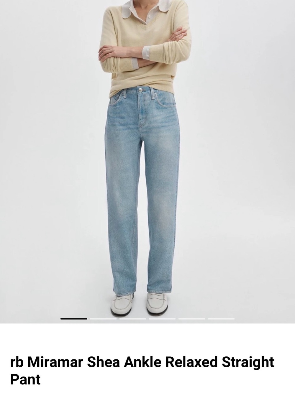 NWT rb Miramar Shea Ankle Relaxed Straight Pant Size 27 Color Salina